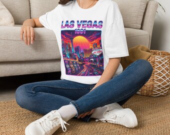 Vintage Las Vegas 1991 Shirt, Retro Casino Strip Graphic Tee, Sunset Slot Machine Tshirt, Synthwave Vaporwave Aesthetic Top, 90s Vegas Gift