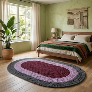 Colorful Rag Rug Crochet Pattern PDF, Crochet Floor Mat Pattern, Crochet Rag Carpet Pattern PDF, DIY Home Decor Crochet Digital File