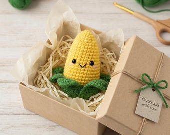 Amigurumi Corn Crochet Pattern PDF, Cute Vegetable Plush Pattern, Corn Amigurumi Crochet Pattern, Cute Food Plush PDF, Digital Download