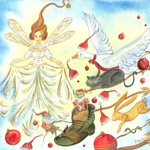 Berta, the Christmas fairy -  original watercolou