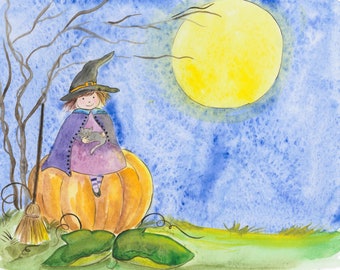 Happy Halloween! Original watercolour