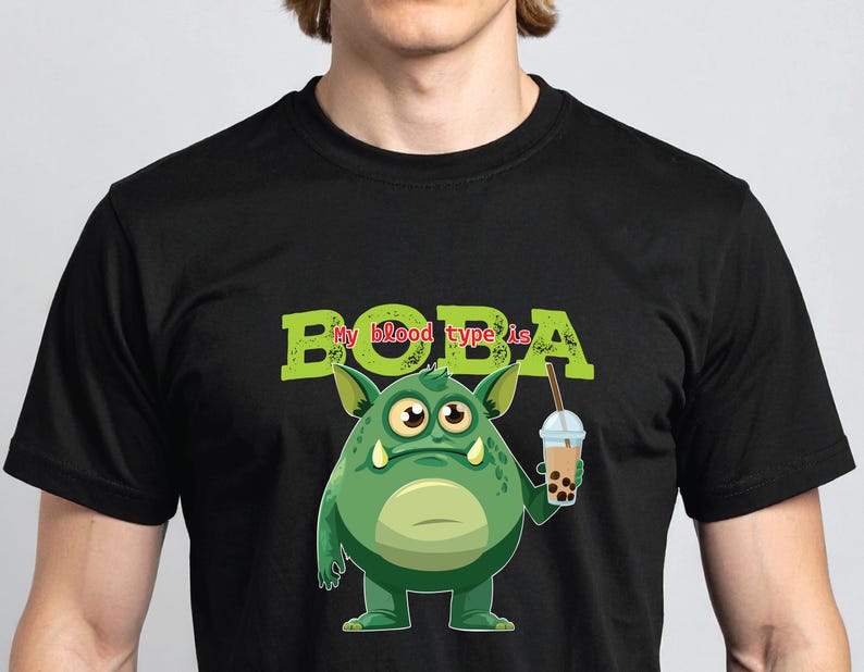 My Blood Type is Boba SVG PNG / Funny Alien Clipart / Bubble Tea Lover ...