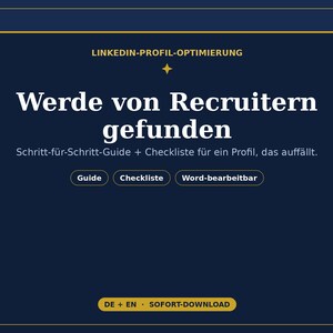 LinkedIn-Profil-Optimierung Guide und Checkliste | LinkedIn Profile Optimization | DE & EN | Word bearbeitbar | Sofort-Download