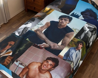 Jacob Actor Photo Collage Velveteen Plush Blanket | Celebrity Portraits Collage