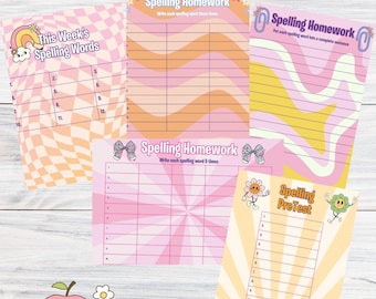 Spelling Packet/Templates for 12 Words