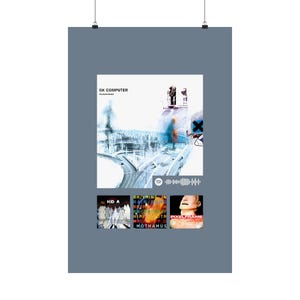 Radiohead OK Computer Album Art Matte Vertical Poster | Music Album Collage