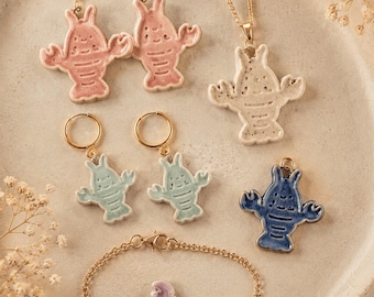 Cute Lobster Clay Cutter, Polymer Clay Earring Making Tool, Kawaii Ocean Jewellery Supply