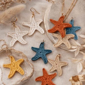 Emporte-pièce en forme d'étoile de mer et gaufreuse à biscuits, outil pour bijoux en pâte polymère, tampon océan biscuit