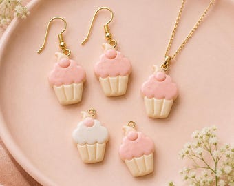 Cupcake Cookie Cutter & Clay Cutter Set, Cute 3D Printed Cutter for Baking, Polymer Clay Jewellery, Fondant and Crafts