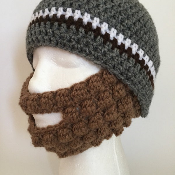 Crochet Beanie with Beard Pattern