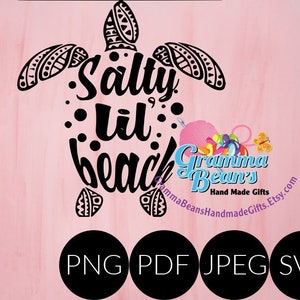 Salty Lil Beach SVG, pdf, png and jpeg
