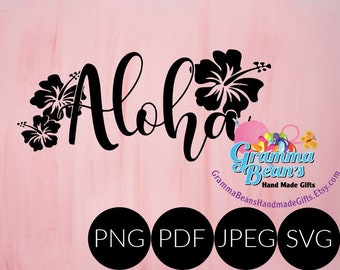 Aloha SVG, pdf, png and jpeg