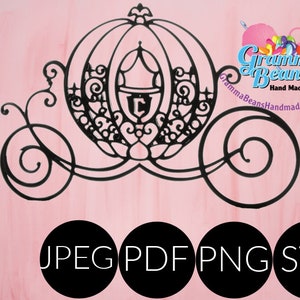 シンデレラの馬車 SVG、pdf、png、jpeg