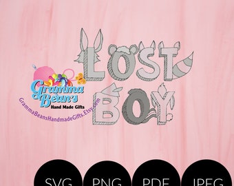 Lost Boy SVG, pdf, png and jpeg