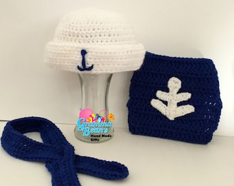 My Little Sailor Hat & Diaper Cover