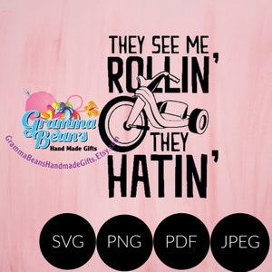 They See Me Rollin SVG, pdf, png and jpeg