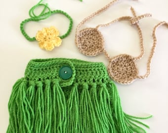 Little Hula Girl Outfit Crochet Pattern