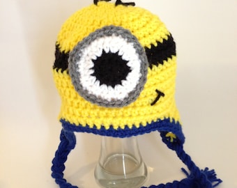 KNITTING PATTERN - Minion Edith Ear Flap Hat - Etsy