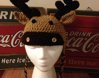Crochet Moose Hat Pattern