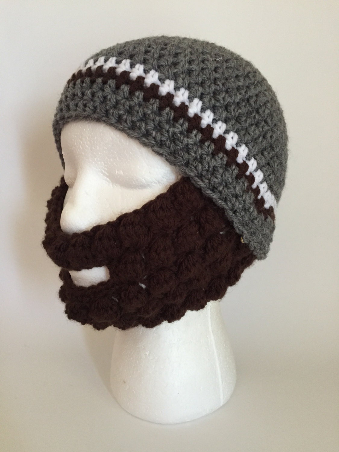 Crochet Beanie With Beard Pattern Etsy