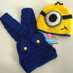 Crochet Minion Beanie and Diaper Cover pattern