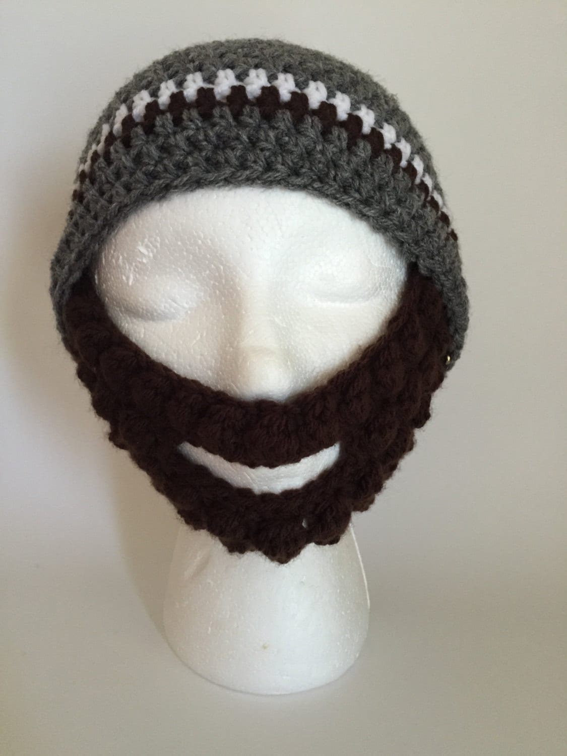 Crochet Beanie With Beard Pattern Etsy