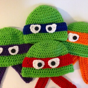 tmnt crochet hat