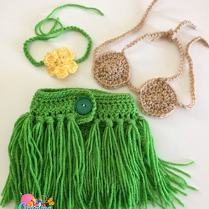 Little Hula Girl Outfit Crochet Pattern image 2