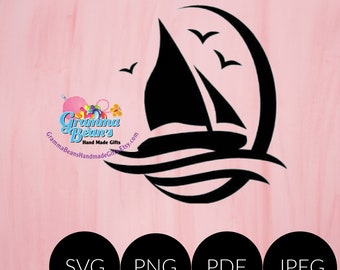 Sailboat SVG, pdf, png, and jpeg
