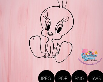 TWEETY様       ご確認用♡ SVG ファイル かわいいトゥイーティーの顔のベクターイラスト