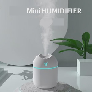 Mini humidificador personalizado, difusor de aceites esenciales USB, generador de niebla para aromaterapia LED.