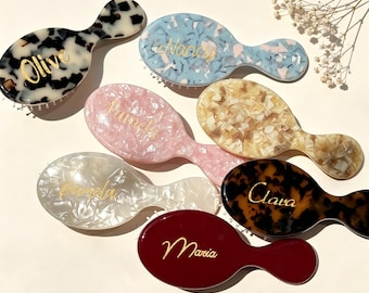 Peineta personalizada grabada, peineta con nombre personalizado para bolso, mini cepillo para el cabello para mujer, regalo para damas de honor.