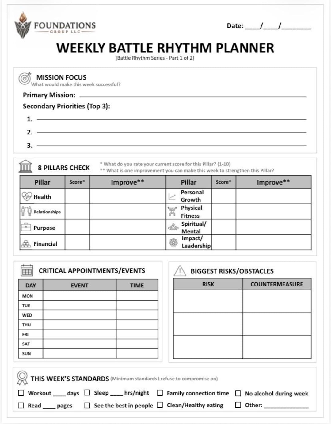 Foundations Battle Rhythm System [bundle] - Etsy