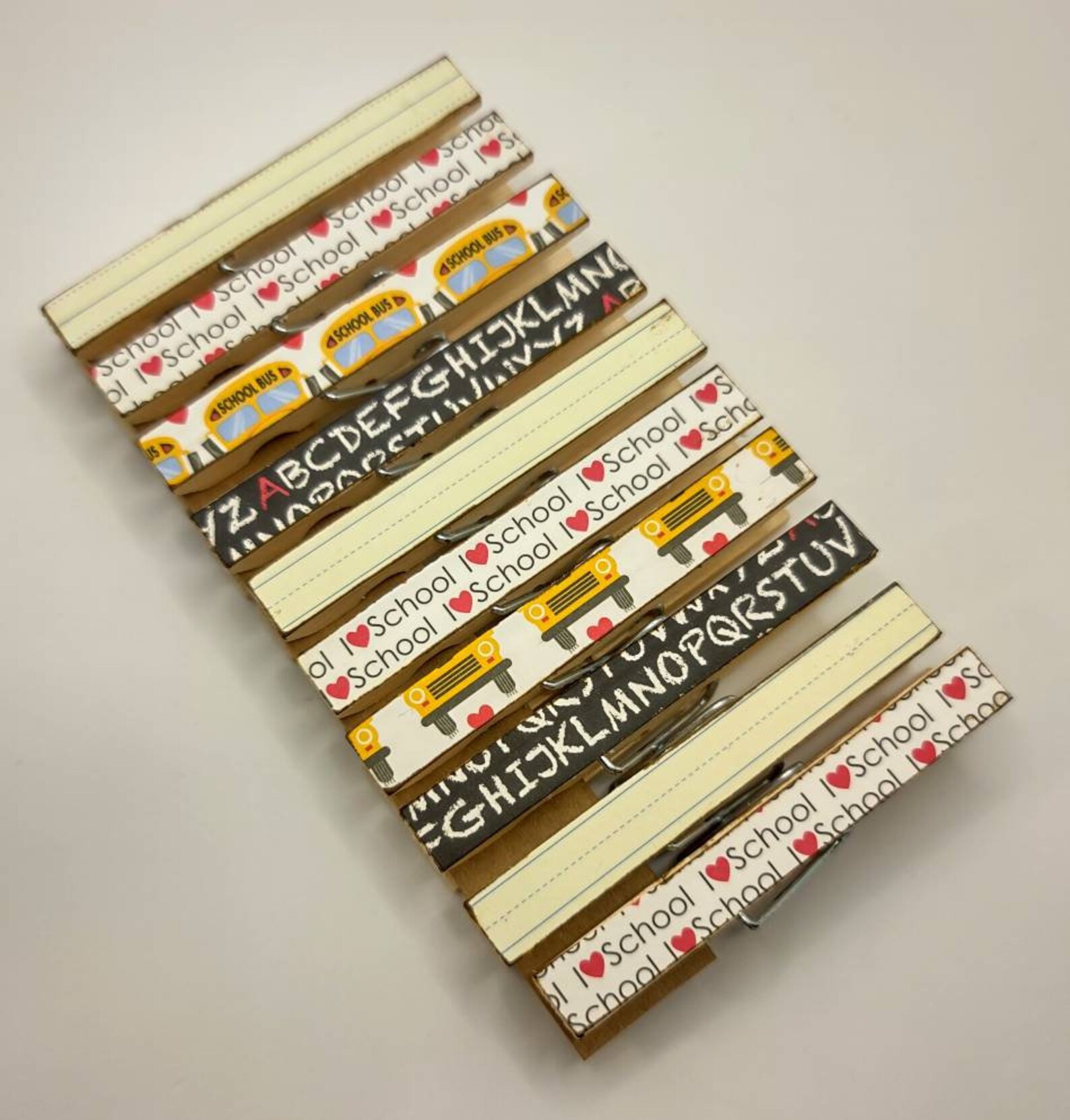 School Decoupage Clothespins Back to School Classroom Etsy