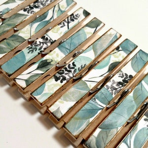 Eucalyptus clothespins set of 10 - theme decoupage