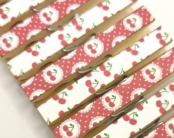 NEW Sweet Little Cherries clothespins set of 10 decoupage