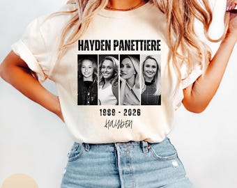 Hayden Panettiere Memorial Shirt, 1989 2026 Tribute Tee, RIP Hayden Panettiere Shirt, Actress Memorial T-Shirt, Fan Tribute Tee