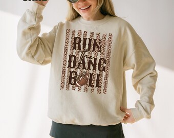 Run The Dang Ball PNG, Football Mom Leopard Print Sublimation, Retro Game Day Shirt Design, Touchdown Football Season PNG, Digital File
