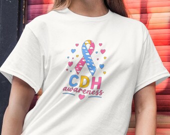 CDH Awareness Tee | Congenital Diaphragmatic Hernia Support Shirt | CDH Warrior Ribbon Gift | NICU Awareness