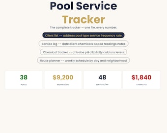 Modello Canva per il monitoraggio dei servizi di piscina