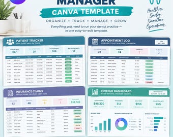 Modello Canva per la gestione dello studio dentistico