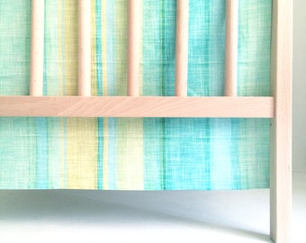 teal crib skirt