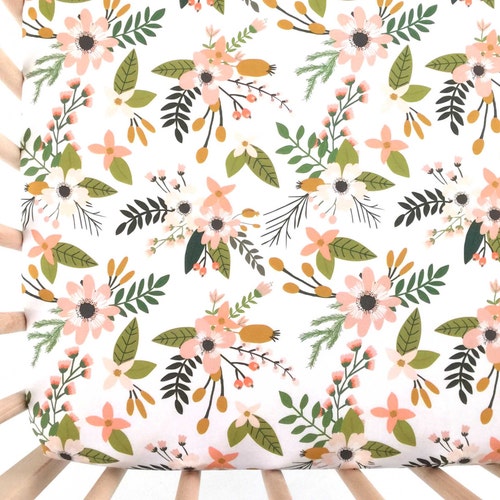 blush fitted crib sheet