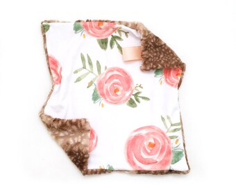 Effe Bebe Ducky Coral Fleece Baby Stroller Blanket 30x40 Inches - Super Soft Petal Pink Blanket - View #3