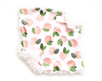 Lovey Sweet Peach. Lovey. Peach Lovey. Mini Baby Blanket. Security Blanket. Lovie. Minky Lovey.