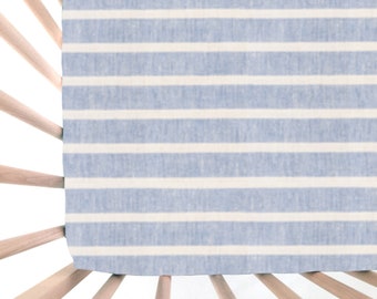 chambray crib sheet