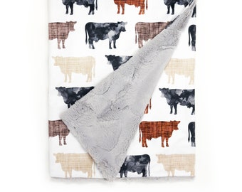 Baby Blanket: Cows. Baby Blanket. Minky Blanket. Cow Baby Blanket. Farm Baby Blanket. Farm Animal Baby Blanket. Minky Baby Blanket.