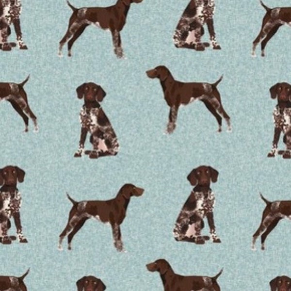 Lovey, Baby Blanket, or Adult Blanket: German Shorthaired Pointers on Blue. German Shorthair Pointer Lovey. GSP Baby Gift. Baby Gift.