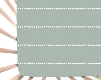 sage green crib sheet