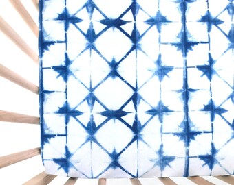 shibori crib sheet